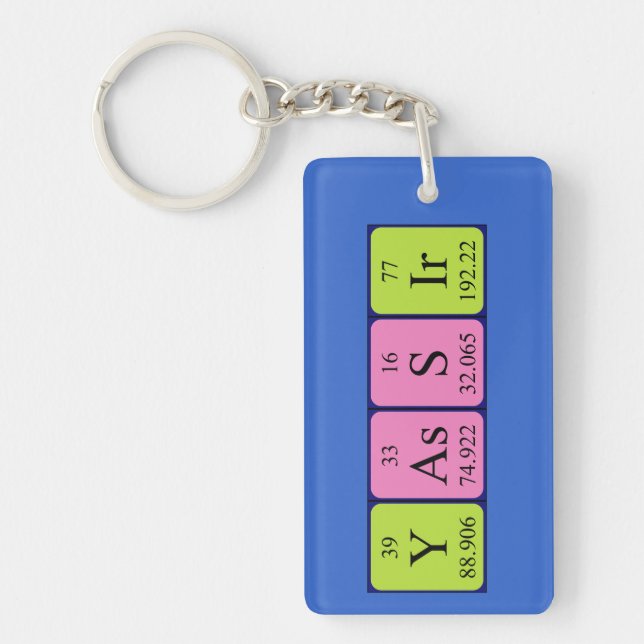 Yassir periodic table name keyring (Front)