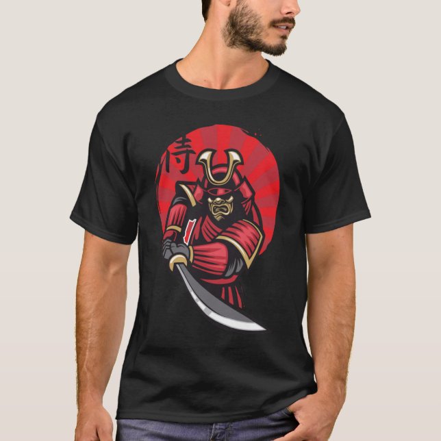 Yasuke Black Japanese Samurai Bushido Warrior Japa T-Shirt (Front)