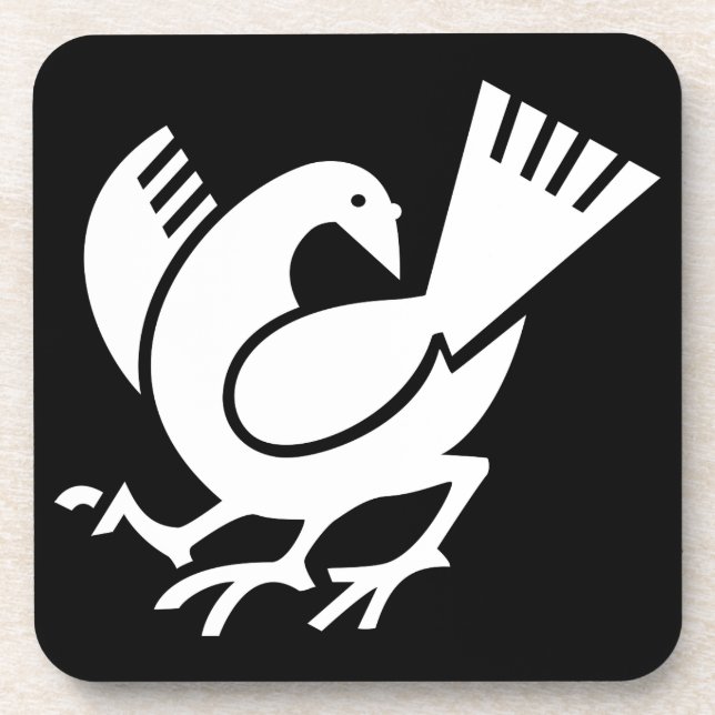 Yata crow drink coaster (Front)