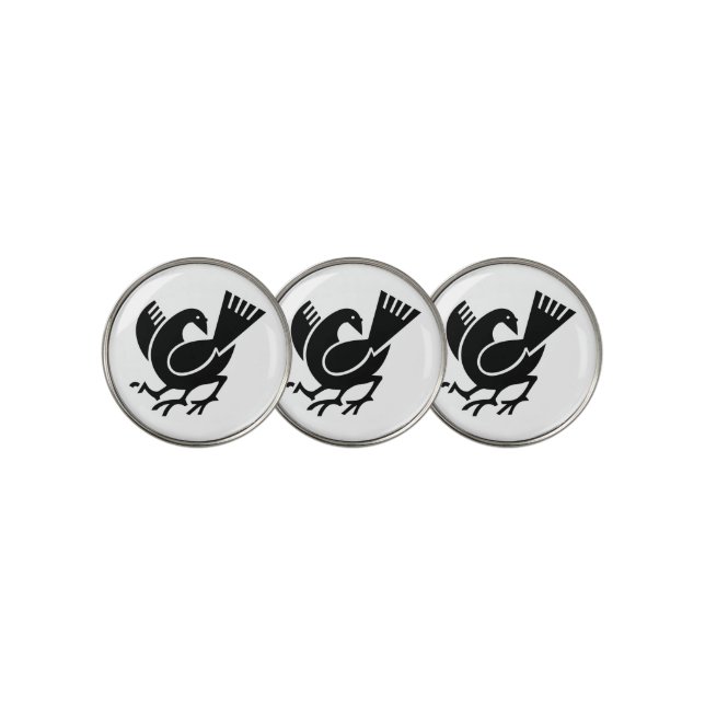 Yata crow golf ball marker (3 Up)