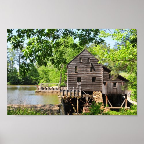Yates Mill in Raleigh North Carolina Poster