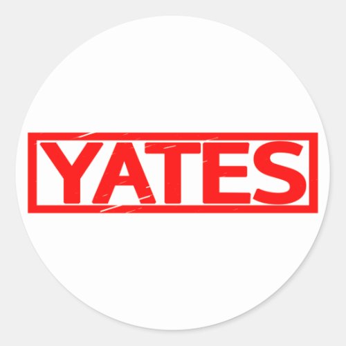 Yates Stamp Classic Round Sticker