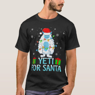 Yati For Santa Xmas Lights Yeti Christmas  T-Shirt