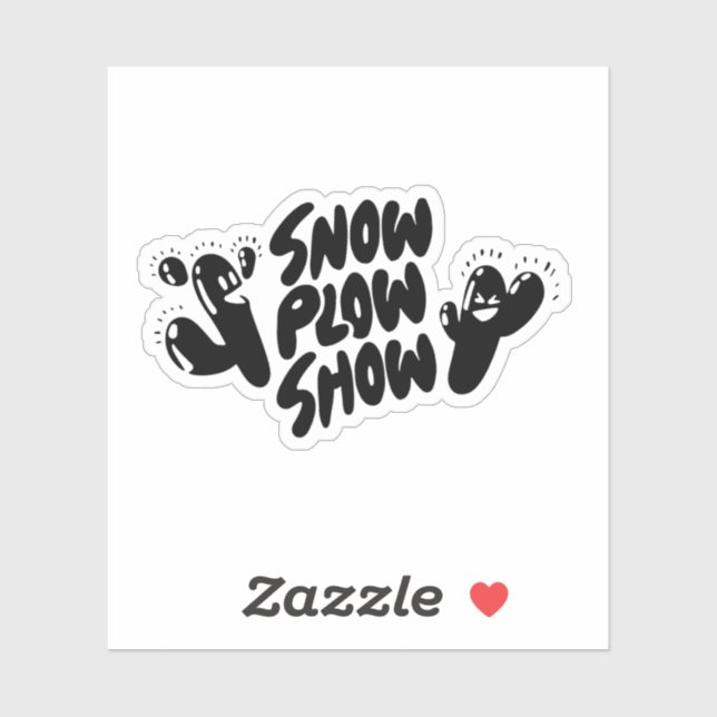 Yati M's Snow Plow Show Design #1 Sticker (Sheet)