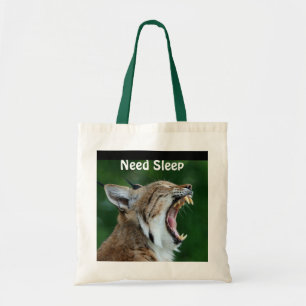 Yawning Bobcat Tote Bag