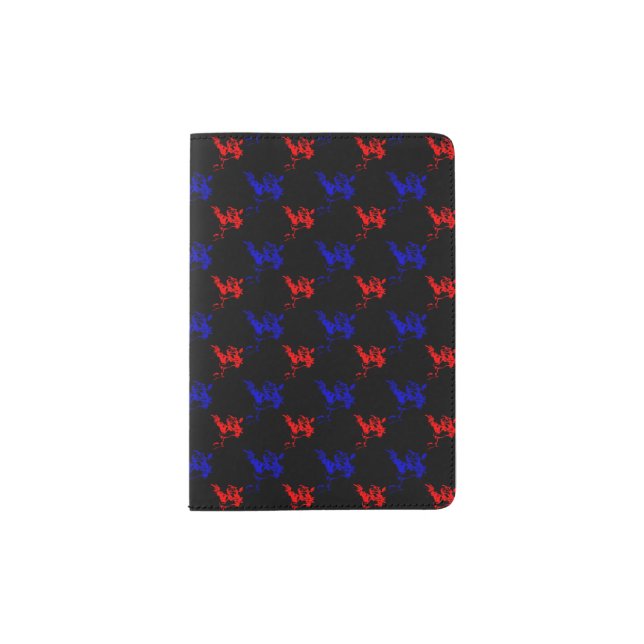Yawning Cat Abstract Passport Holder (Front)