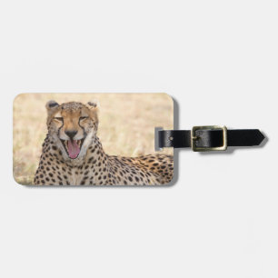 Yawning Cheetah Luggage Tag
