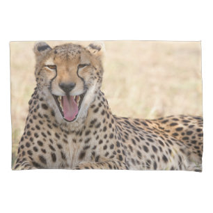 Yawning Cheetah Pillow Case