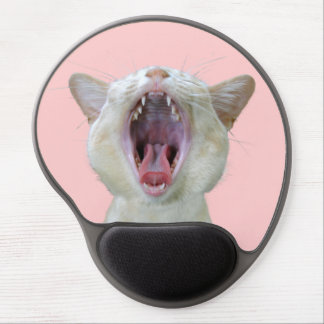 Yawning cute cat gel mouse pad