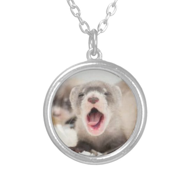 Yawning Ferret Necklace (Front)