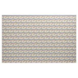 Yawning lion fabric