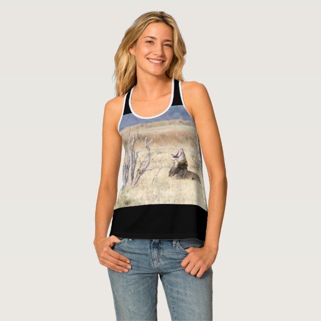 Yawning lion tank top (Front Full)