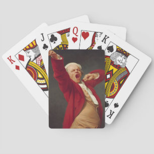 Yawning Man (Self-Portrait) (by Joseph Ducreux) Poker Cards