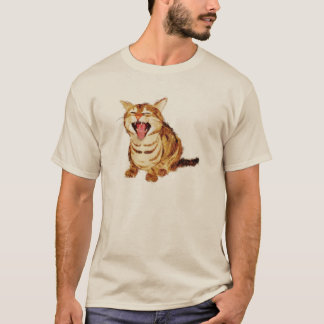 Yawning Tabby in Pastel Pencil Sketch T-Shirt