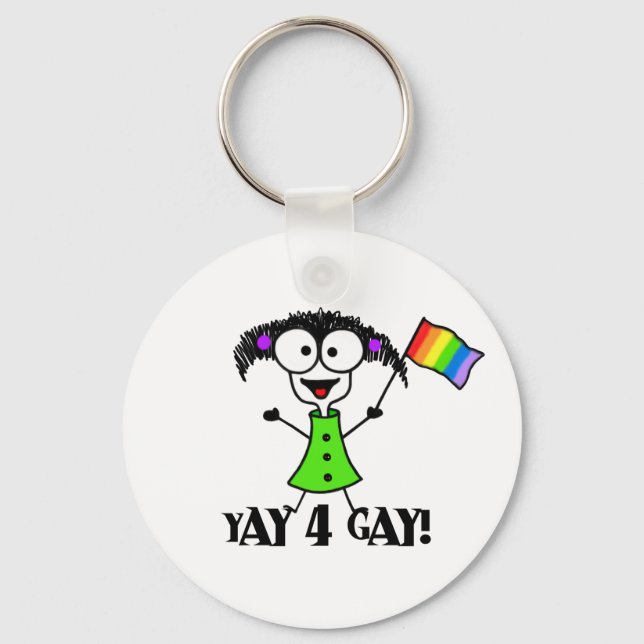 Yay 4 Gay Keychain (Front)