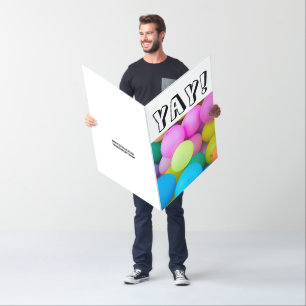 YAY! BALLOONS BIRTHDAY JUMBO GREEETING CARDS