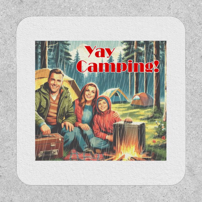 Yay Camping In The Rain Patch (Front)