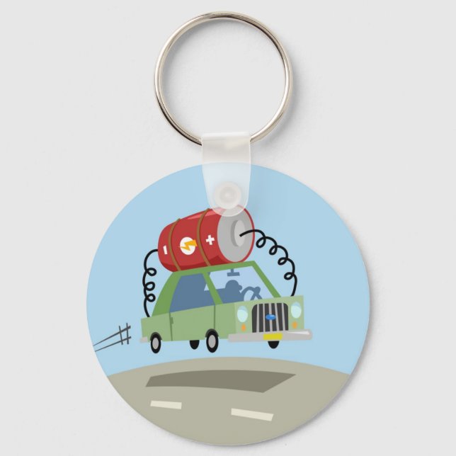 Yay For Color Battery Car Keychain (Front)