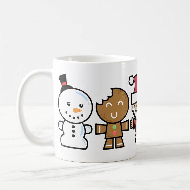 Yay For Color Five Xmas Characters Coffee Mug (Left)