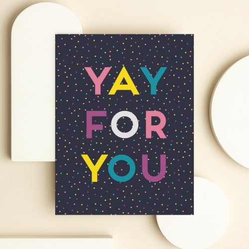 Yay For You  Thank You Card