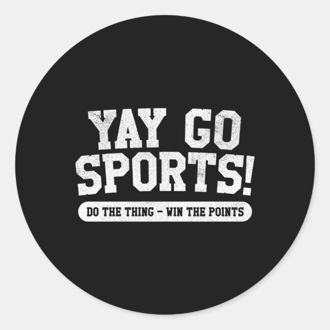 Yay Go Sports Sports Classic Round Sticker (Front)