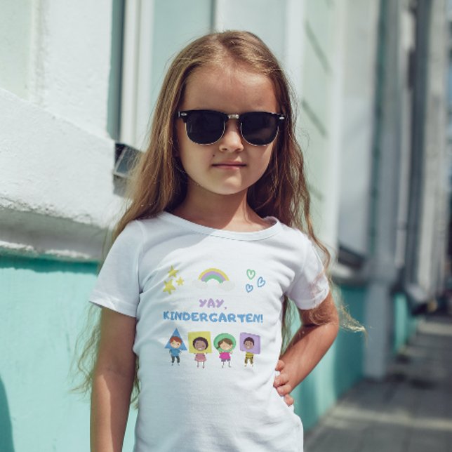 Yay Kindergarten! Cute kids gender neutral Toddler T-shirt (Creator Uploaded)
