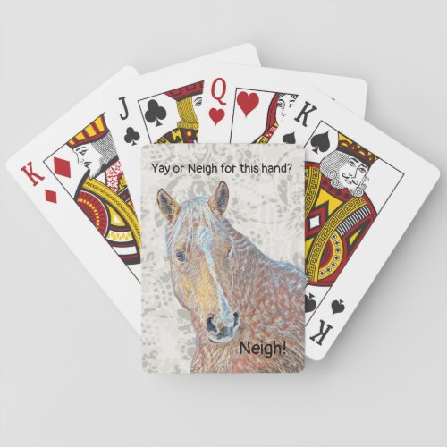 Yay or Neigh Horse Funny Playing Cards