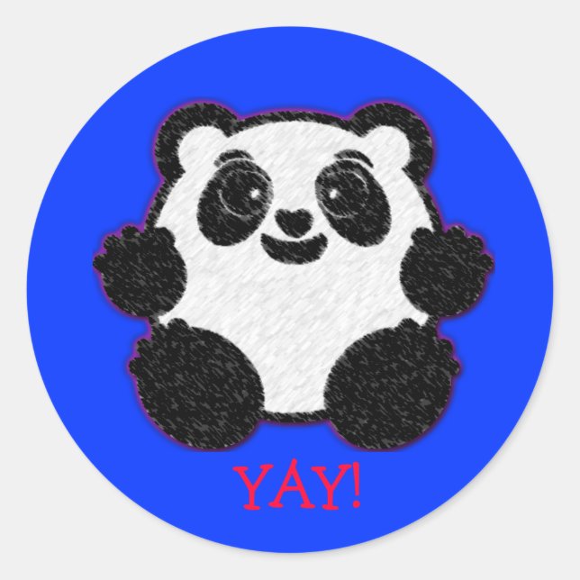 YAY! Panda Sticker (Front)