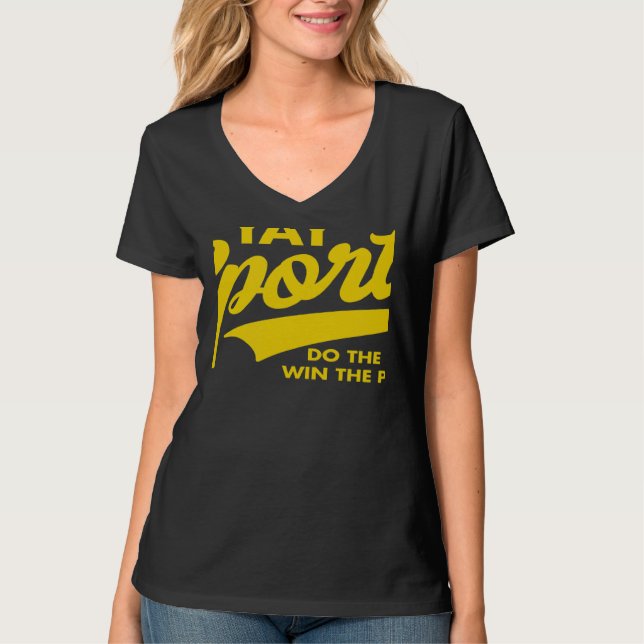Yay Sports Do the Thing Win Points Swash Yellow T-Shirt (Front)
