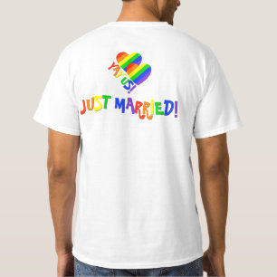 YAY US! Gay Couples Pride Just Married T Shirt