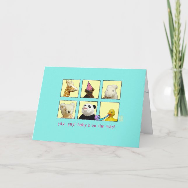 "Yay, yay! A Baby" Mommy-to-be Card (Front)
