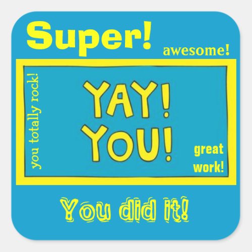Yay You Affirmation Stickers for Kids