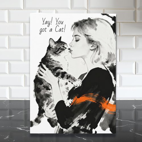 Yay! You got a Cat | Congratulations Card
