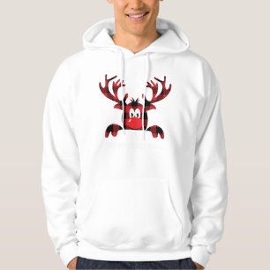YAYA Always be yourself Reindeer Santa Hat Buffalo Hoodie