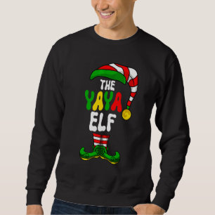 Yaya Elf Pajama Matching Group Christmas Holiday G Sweatshirt