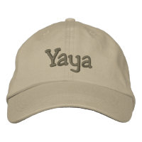 Yaya Embroidered Baseball Cap / Hat Khaki