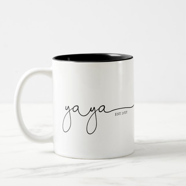 Yaya Established | Grandma Gift Two-Tone Coffee Mug (Left)