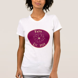 "Yaya" Floral Grandmother T-Shirt