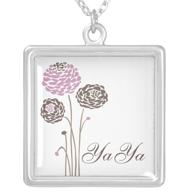 YaYa Necklace Stylish Dahlia Flowers (Front)