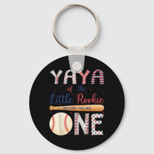 Yaya of One Little Rookie Baseball 1st Birthday Keychain