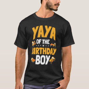 Yaya Of The Birthday Boy Construction Worker Bday T-Shirt