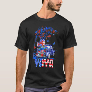 Yaya Truck American Flag Fireworks Patriotic 4th O T-Shirt