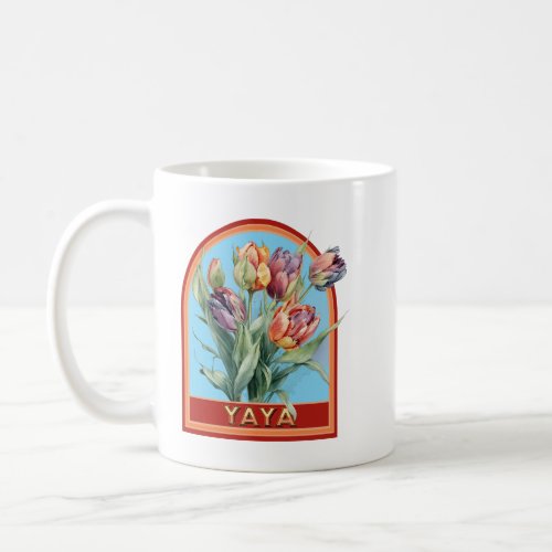 Yaya Vintage Floral Grandmother Coffee Mug