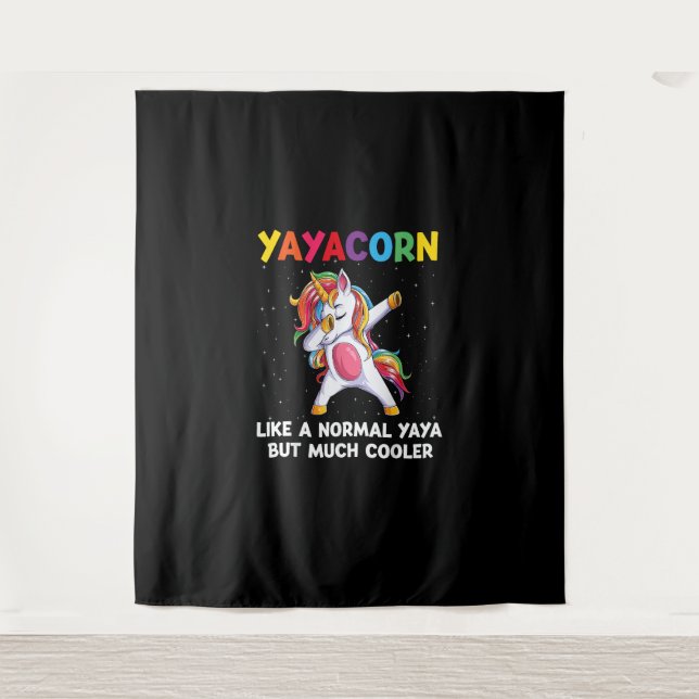 YayaCorn Yaya Unicorn Birthday Family Matching Bda Tapestry (Front)