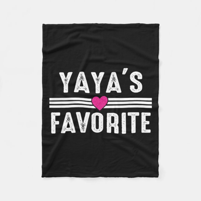 Yaya's Favorite  Fleece Blanket (Front)