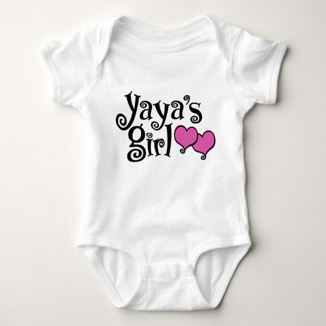 Yaya's Girl Baby Bodysuit (Front)