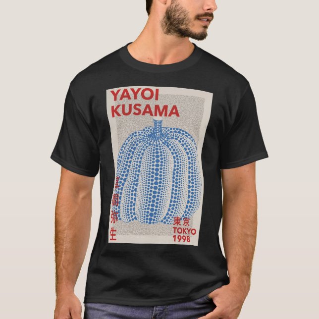 Yayoi Kusama - Abstract Blue Pumpkin Poster T-Shirt (Front)