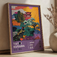 Yayoi Kusama Abstract Landscape Vibrant Exhibition
