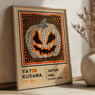 Yayoi Kusama Abstract Pumpkin Retro Exhibition Poster