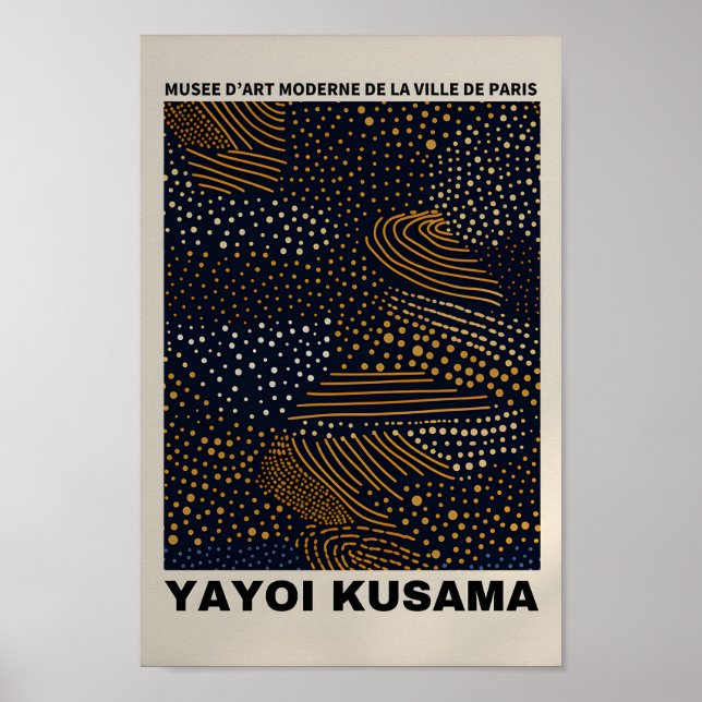 Yayoi Kusama Inspired Abstract Art Print (Front)